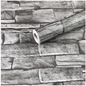 Papel Tapiz Auto Adherible Decorativo Para Pared Cantera Gris Ox 10mx45cm HY72