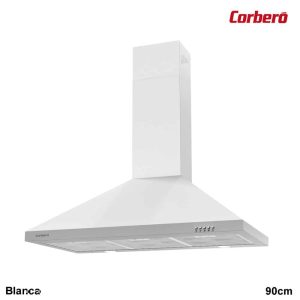 CAMPANA PIRAMIDAL CORBERO 90 CM BLANCA 621 M3