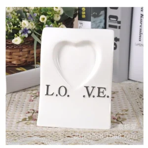 Taza De Cerámica Con Forma De Corazón Con Base Y Cuchara