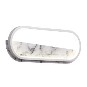 Aplique blanco y simulación mármol LED 20W MARMOL