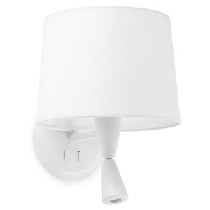 Aplique con lector LED blanco CONGA