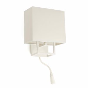 Aplique con lector LED beige VESPER