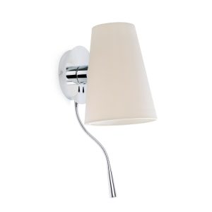 Aplique con lector LED LUPE cromo