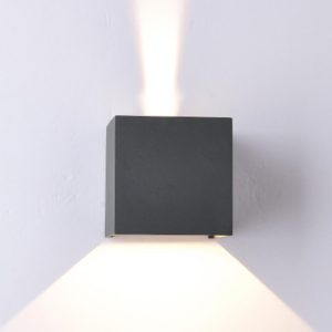 Aplique cuadrado LED gris oscuro DAVOS