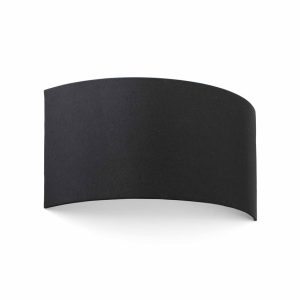 Aplique curvo de tela negro 2 luces COTTON