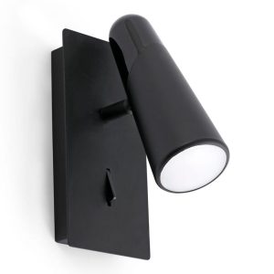Aplique de diseño minimalista negro LAO LED