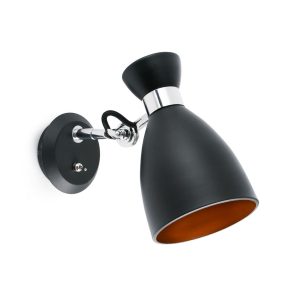 Aplique de pared negro y oro RETRO