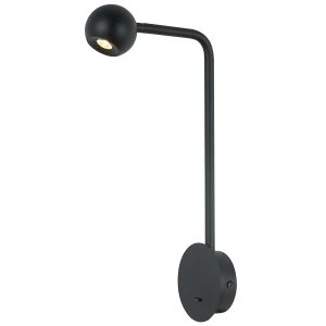 Aplique dormitorio con interruptor negro EYES LED