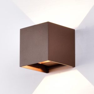 Aplique exterior DAVOS LED 12W color corten