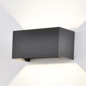 Aplique exterior gris oscuro LED 4x6W luz cálida DAVOS