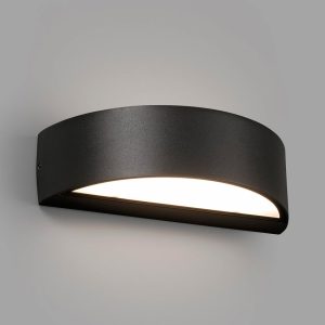 Aplique exterior negro OVAL LED
