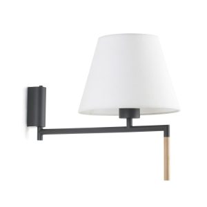 Aplique gris oscuro y blanco RON