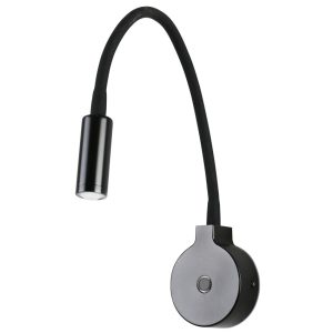 Aplique lector brazo articulado negro PIXIE LED