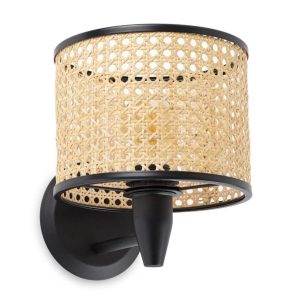 Aplique negro y ratán MAMBO