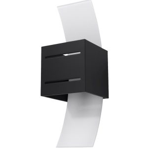 Aplique negro con vidrio LORETO