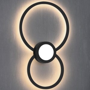 Aplique negro MURAL LED 24W luz cálida