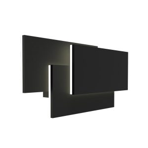 Aplique negro tamaño 26 cm TAHITI XL LED 12W