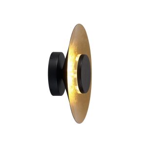 Aplique negro y dorado Ø 25 cm ORION LED 8W