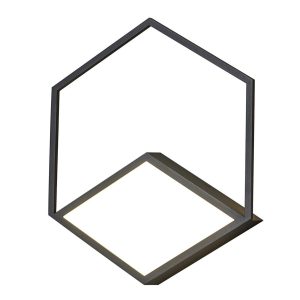 Aplique o plafón dimable 33W negro KUBICK LED