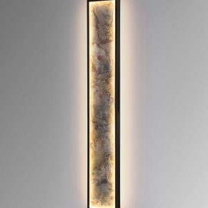 Aplique o plafón negro H 100 cm STONE LED