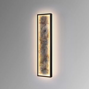 Aplique o plafón negro H 60 cm STONE LED