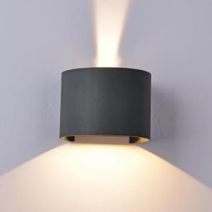 Aplique ovalado LED gris oscuro DAVOS