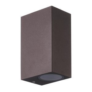 Aplique pared dos luces KANDANCHU color corten