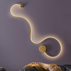 Aplique pared LED dorado GRAFOS