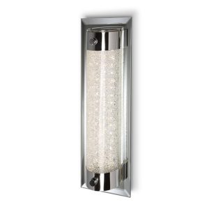 Aplique plafón LED pequeño TUBE cromo cristal