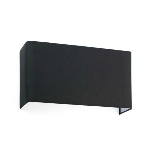 Aplique rectangular de tela negro 2 luces COTTON