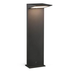 Baliza carga solar gris oscuro 50 cm altura SOLEIL LED