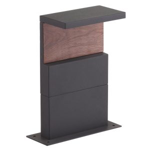 Baliza gris oscuro 35 cm altura RUKA LED