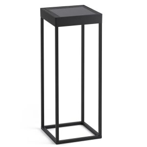 Baliza portátil batería solar o USB 50 cm altura negra KASP