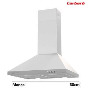 CAMPANA PIRAMIDAL CORBERO 60 CM BLANCA 621 M3