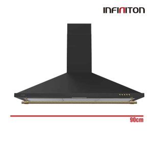 CAMPANA RUSTICA INFINITON 90 CM NEGRA