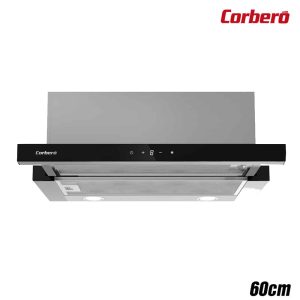 CAMPANA TELESCOPICA CORBERO INOX FRENTE CRISTAL 620 M3