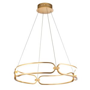 Colgante 60 cm Ø acabado oro rosa COLETTE LED