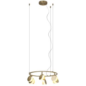 Colgante de techo 46 cm Ø acabado oro SHELL LED