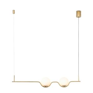 Colgante dos luces acabado oro LE VITA