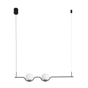 Colgante dos luces negro LE VITA LED