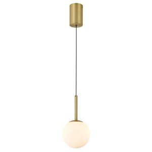 Colgante oro satinado Ø 12 cm PUEBLA LED