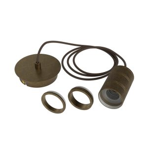 Colgante portalámpara bronce antiguo PORT-LAMP