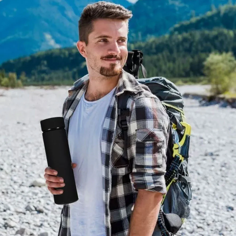 Termo Botella Acero Inoxidable 500ml – Vaso Térmico para Café, Té o Agua - Imagen 4