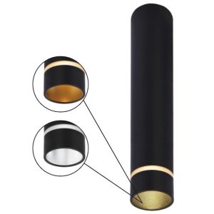 Foco de superficie negro mini GU10 Ø 4 cm SPLIT M