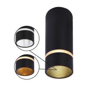 Foco de superficie negro mini GU10 Ø 4 cm SPLIT S