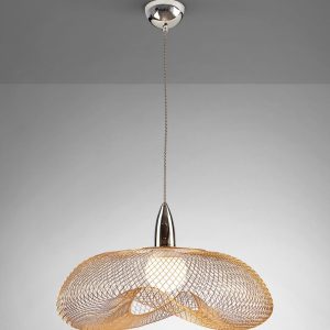 Lámpara 1 luz FORMA cromo y oro