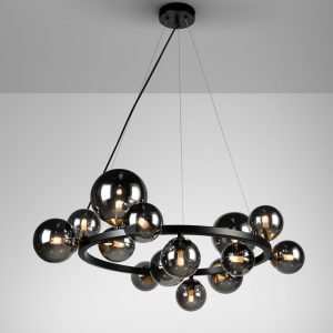 Lámpara 14 luces ASTROS negro