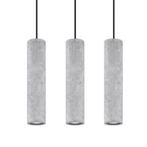 Lampara 3 luces cemento LUVO