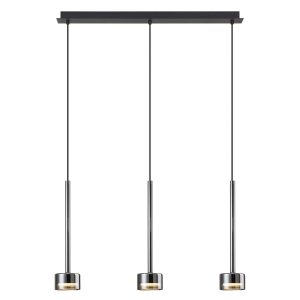 Lámpara 3 luces colgante cromo Ø 9,8 cm TONIC
