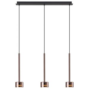 Lámpara 3 luces color cobre Ø 9,8 cm TONIC